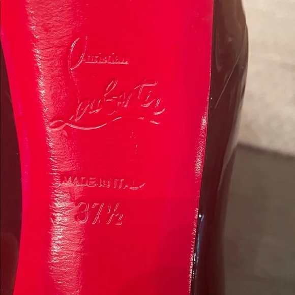 Christian Louboutin Women's maroon red bottom stiletto Heels 7.5 - Picture 7 of 9